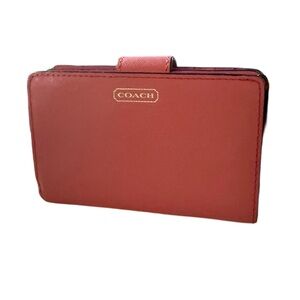 Coach Coral Leather Darcy Medium Wallet